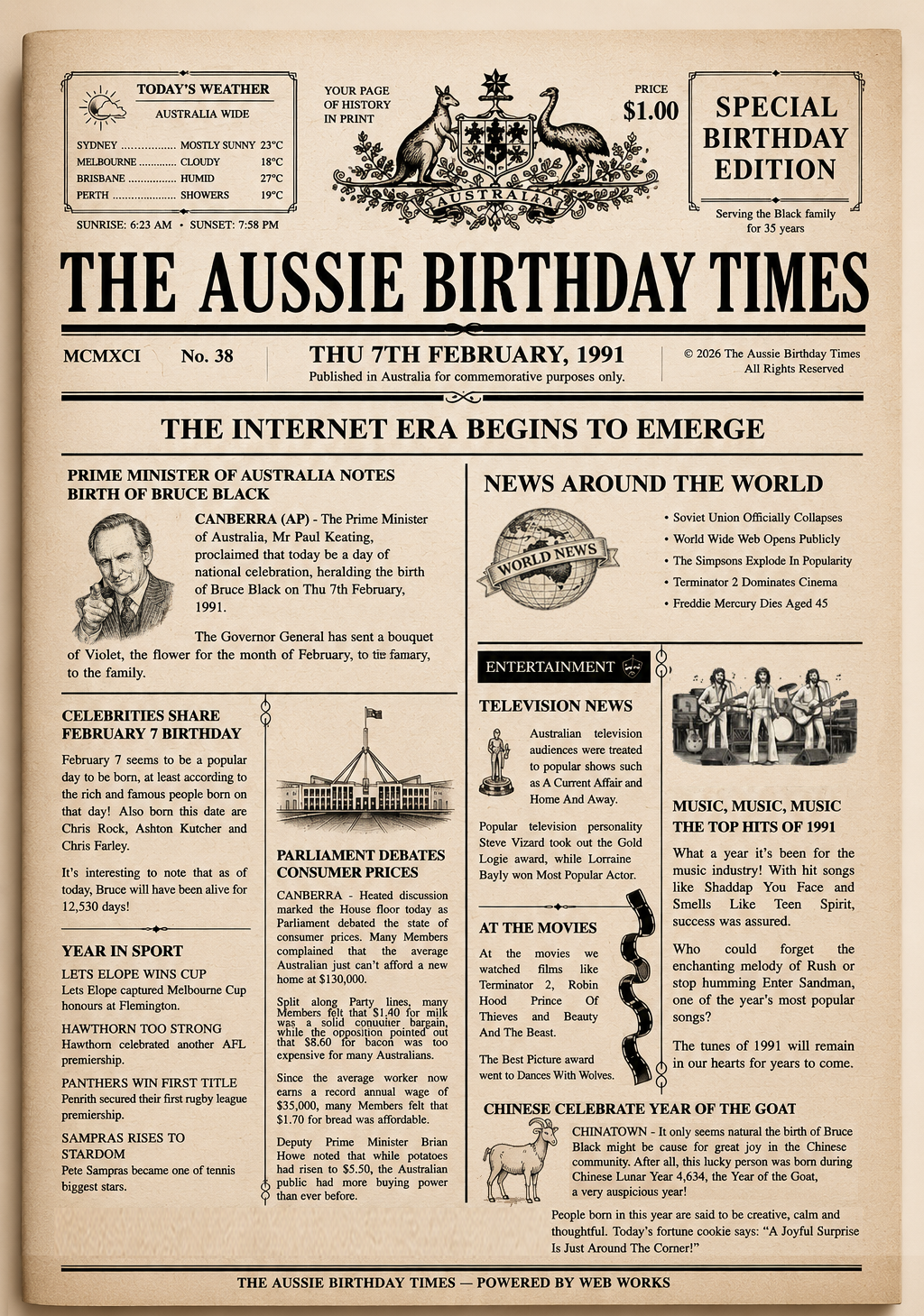 The Aussie Birthday Times Preview